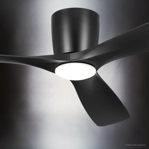 Urban Ambiance - Ceiling Fan - UKC90044 Contemporary Indoor Ceiling Fan, 10.5''H x 54''W x 54''Dep, Satin Black Finish, Isalyn Collection - 