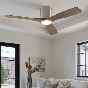 Urban Ambiance - Ceiling Fan - UKC90045 Contemporary Indoor Ceiling Fan, 10.5''H x 54''W x 54''Dep, Brushed Nickel Finish, Isalyn Collection - 