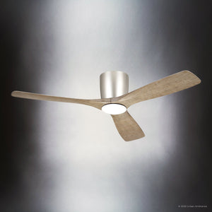 Urban Ambiance - Ceiling Fan - UKC90045 Contemporary Indoor Ceiling Fan, 10.5''H x 54''W x 54''Dep, Brushed Nickel Finish, Isalyn Collection - 
