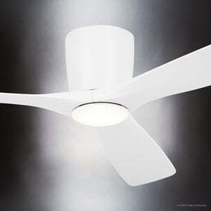 Urban Ambiance - Ceiling Fan - UKC90046 Contemporary Indoor Ceiling Fan, 10.5''H x 54''W x 54''Dep, Matte White Finish, Isalyn Collection - 