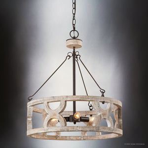 Urban Ambiance - Chandelier - ULB2422 Farmhouse Indoor Chandelier, 20.5