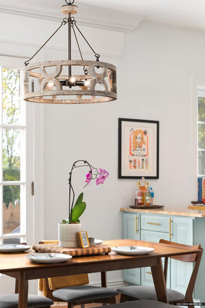 Urban Ambiance - Chandelier - ULB2422 Farmhouse Indoor Chandelier, 20.5
