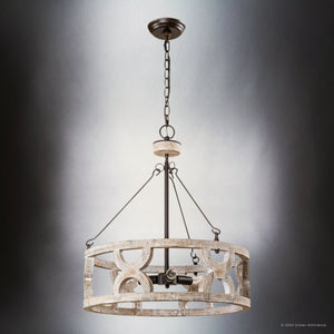 Urban Ambiance - Chandelier - ULB2422 Farmhouse Indoor Chandelier, 20.5