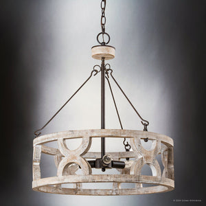 Urban Ambiance - Chandelier - ULB2422 Farmhouse Indoor Chandelier, 20.5