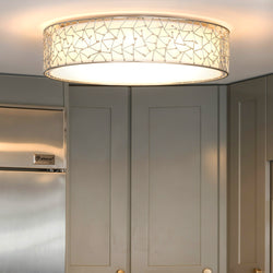 Urban Ambiance - Ceiling Light - ULB2424 Transitional Indoor Ceiling Fixture, 17.5"W x 17.5"D x 5.3"H, Brushed Nickel Finish, Harbor Collection -