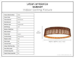 Urban Ambiance - Ceiling Fixture - ULB2427 Coastal Indoor Ceiling Fixture, 16.5