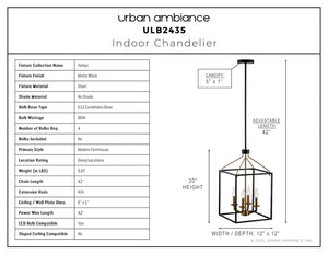 Urban Ambiance - Chandelier - ULB2435 Modern Farmhouse Indoor Chandelier, 12