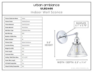 Urban Ambiance - Wall Sconce - ULB2466 Modern Farmhouse Indoor Wall Sconce, 6.9