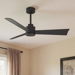 Urban Ambiance - Ceiling Fan - UMC9010 Modern Indoor/Outdoor Ceiling Fan, 8" (Plus Downrod) H x 42" W x 42" D, Matte Black Finish, Drifthelm Collection - 