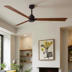 Urban Ambiance - Ceiling Fan - UMC9041 Contemporary Indoor/Outdoor Ceiling Fan, 8" (Plus Downrod) H x 72" W x 72" D, Textured Bronze Finish, Drifthelm Collection - 