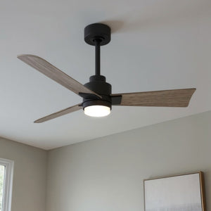 Urban Ambiance - Ceiling Fan - UMC9045 Contemporary Indoor/Outdoor Ceiling Fan, 8" (Plus Downrod) H x 42" W x 42" D, Matte Black Finish, Drifthelm Collection - 