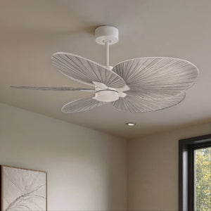 Urban Ambiance - Ceiling Fan - UMC9079 Bohemian Indoor/Outdoor Ceiling Fan, 8" (Plus Downrod) H x 48" W x 48" D, Matte White Finish, Pelmere Collection - 