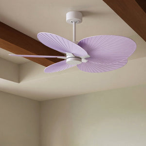 Urban Ambiance - Ceiling Fan - UMC9080 Eclectic Indoor/Outdoor Ceiling Fan, 8" (Plus Downrod) H x 48" W x 48" D, Matte White Finish, Pelmere Collection - 