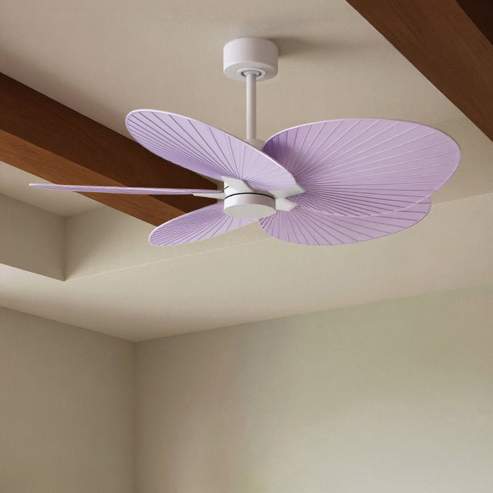 UMC9080 Eclectic Indoor/Outdoor Ceiling Fan, 8" (Plus Downrod) H x 48" W x 48" D, Matte White Finish, Pelmere Collection