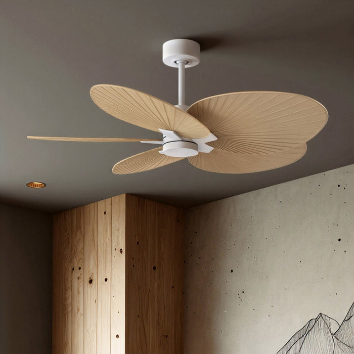 UMC9081 Scandinavian Indoor/Outdoor Ceiling Fan, 8" (Plus Downrod) H x 48" W x 48" D, Matte White Finish, Pelmere Collection