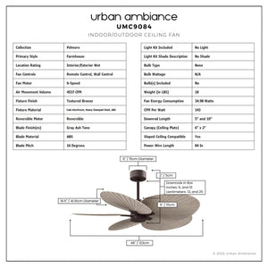 Urban Ambiance - Ceiling Fan - UMC9084 Farmhouse Indoor/Outdoor Ceiling Fan, 8