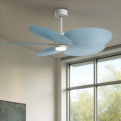 Urban Ambiance - Ceiling Fan - UMC9094 Scandinavian Indoor/Outdoor Ceiling Fan, 8" (Plus Downrod) H x 48" W x 48" D, Matte White Finish, Pelmere Collection - 