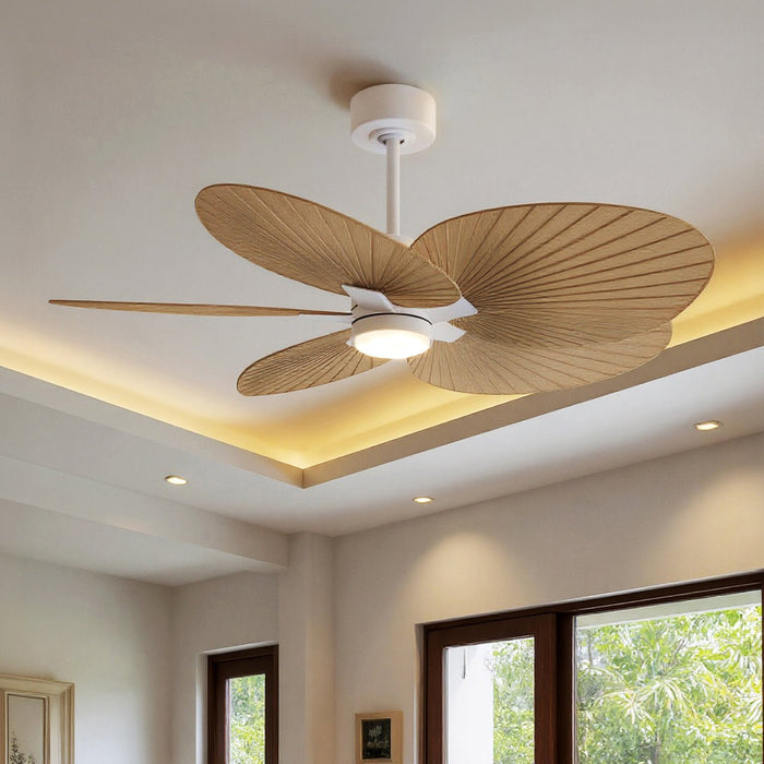 UMC9097 Farmhouse Indoor/Outdoor Ceiling Fan, 8" (Plus Downrod) H x 48" W x 48" D, Matte White Finish, Pelmere Collection