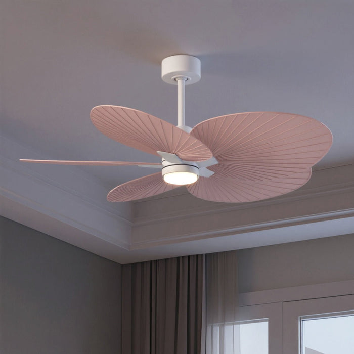 UMC9099 Contemporary Indoor/Outdoor Ceiling Fan, 8" (Plus Downrod) H x 48" W x 48" D, Matte White Finish, Pelmere Collection