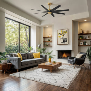Urban Ambiance - Ceiling Fan - UMC9112 Utilitarian Indoor/Outdoor Ceiling Fan, 8.5