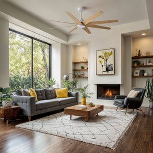 Urban Ambiance - Ceiling Fan - UMC9116 Scandinavian Indoor/Outdoor Ceiling Fan, 8.5