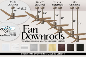 Urban Ambiance - Ceiling Fan - UMC9130 Modern Indoor/Outdoor Ceiling Fan, 9