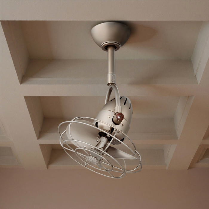 UMC9152 Craftsman Indoor/Outdoor Ceiling Fan, 14" (Plus Downrod) H x 13" W x 13" D, Brushed Nickel Finish, Surnica Collection