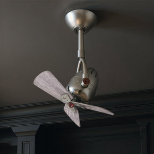 Urban Ambiance - Ceiling Fan - UMC9154 Craftsman Indoor/Outdoor Ceiling Fan, 12" (Plus Downrod) H x 16" W x 16" D, Brushed Nickel Finish, Surnica Collection - 