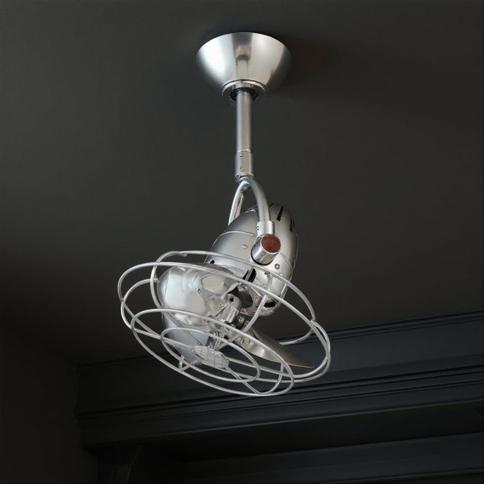 UMC9155 Farmhouse Indoor/Outdoor Ceiling Fan, 14" (Plus Downrod) H x 13" W x 13" D, Polished Chrome Finish, Surnica Collection