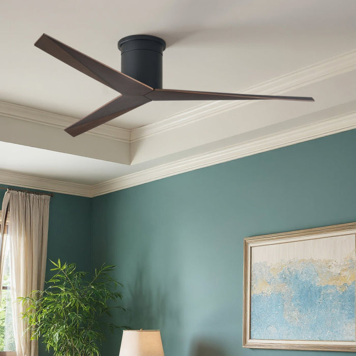 UMC9189 Modern Indoor/Outdoor Ceiling Fan, 10" H x 56" W x 56" D, Matte Black Finish, Briswynne Collection