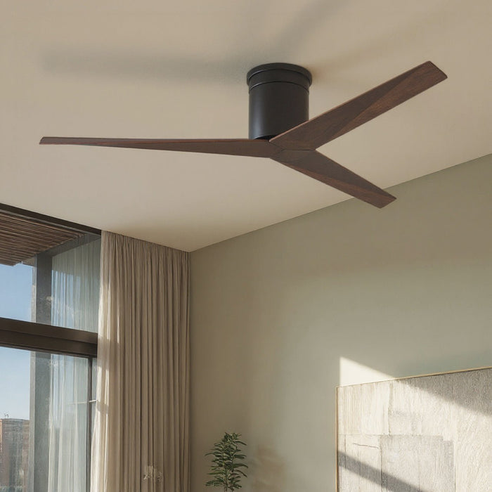 UMC9190 Contemporary Indoor/Outdoor Ceiling Fan, 10" H x 56" W x 56" D, Matte Black Finish, Briswynne Collection