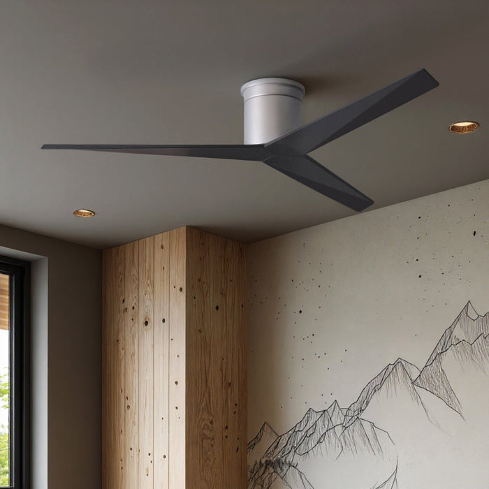 UMC9191 Minimalist Indoor/Outdoor Ceiling Fan, 10" H x 56" W x 56" D, Brushed Nickel Finish, Briswynne Collection