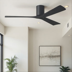 Urban Ambiance - Ceiling Fan - UMC9227 Contemporary Indoor/Outdoor Ceiling Fan, 10" H x 60" W x 60" D, Matte Black Finish, Aerwyn Collection - 