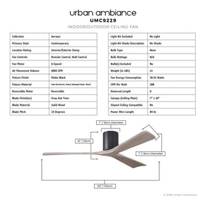 Urban Ambiance - Ceiling Fan - UMC9229 Contemporary Indoor/Outdoor Ceiling Fan, 10