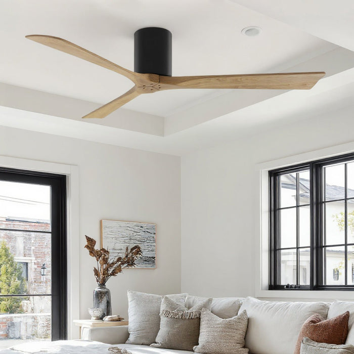 UMC9231 Modern Indoor/Outdoor Ceiling Fan, 10" H x 60" W x 60" D, Matte Black Finish, Aerwyn Collection
