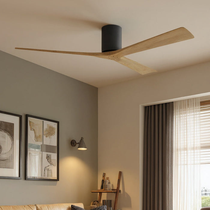 UMC9232 Contemporary Indoor/Outdoor Ceiling Fan, 10" H x 72" W x 72" D, Matte Black Finish, Aerwyn Collection