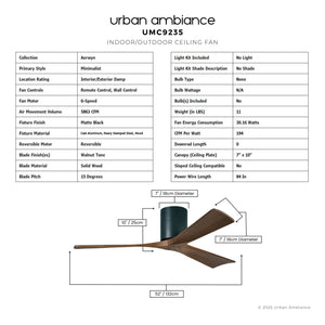 Urban Ambiance - Ceiling Fan - UMC9235 Minimalist Indoor/Outdoor Ceiling Fan, 10