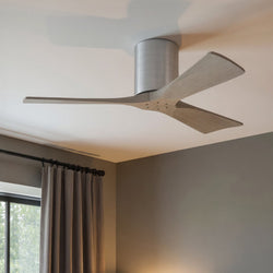 Urban Ambiance - Ceiling Fan - UMC9238 Minimalist Indoor/Outdoor Ceiling Fan, 10" H x 42" W x 42" D, Brushed Nickel Finish, Aerwyn Collection - 