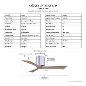 Urban Ambiance - Ceiling Fan - UMC9238 Minimalist Indoor/Outdoor Ceiling Fan, 10