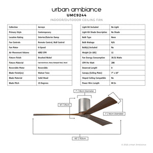 Urban Ambiance - Ceiling Fan - UMC9244 Contemporary Indoor/Outdoor Ceiling Fan, 10