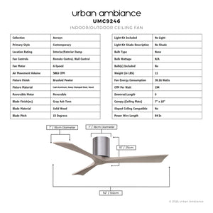 Urban Ambiance - Ceiling Fan - UMC9246 Contemporary Indoor/Outdoor Ceiling Fan, 10