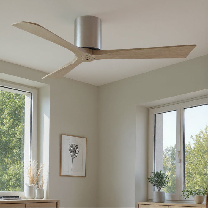 UMC9246 Contemporary Indoor/Outdoor Ceiling Fan, 10" H x 52" W x 52" D, Brushed Pewter Finish, Aerwyn Collection