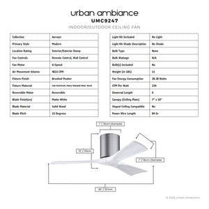 Urban Ambiance - Ceiling Fan - UMC9247 Modern Indoor/Outdoor Ceiling Fan, 10