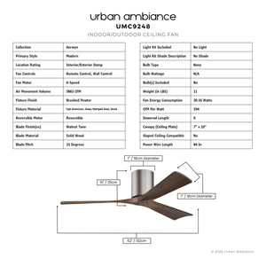 Urban Ambiance - Ceiling Fan - UMC9248 Modern Indoor/Outdoor Ceiling Fan, 10