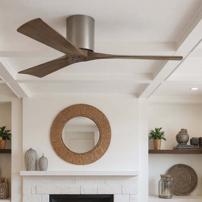 UMC9248 Modern Indoor/Outdoor Ceiling Fan, 10" H x 52" W x 52" D, Brushed Pewter Finish, Aerwyn Collection