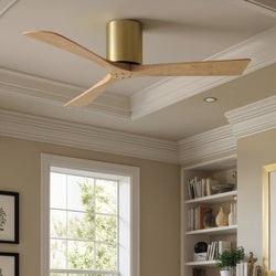 Urban Ambiance - Ceiling Fan - UMC9251 Minimalist Indoor/Outdoor Ceiling Fan, 10" H x 52" W x 52" D, Brushed Brass Finish, Aerwyn Collection - 