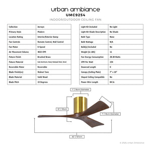 Urban Ambiance - Ceiling Fan - UMC9254 Modern Indoor/Outdoor Ceiling Fan, 10