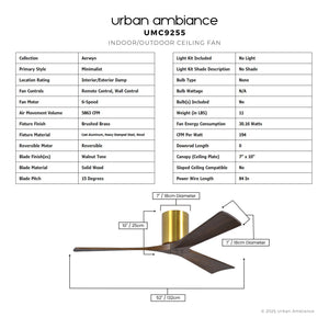 Urban Ambiance - Ceiling Fan - UMC9255 Minimalist Indoor/Outdoor Ceiling Fan, 10