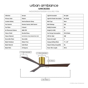 Urban Ambiance - Ceiling Fan - UMC9256 Modern Indoor/Outdoor Ceiling Fan, 10