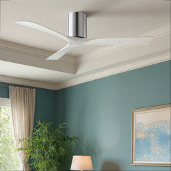 Urban Ambiance - Ceiling Fan - UMC9268 Scandinavian Indoor/Outdoor Ceiling Fan, 10" H x 52" W x 52" D, Polished Chrome Finish, Aerwyn Collection - 